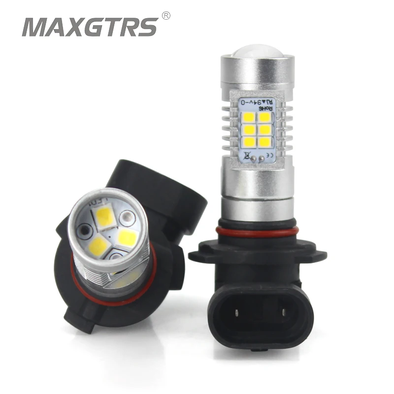 Автомобисветильник светодиодные лампы MAXGTRS H8 H11 H16 EU 9005 HB3 9006 HB4 2 шт. с чипом 2835