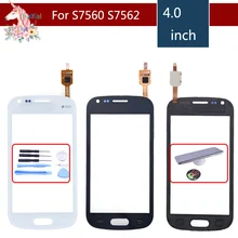 For Samsung Galaxy Trend S7560 S Duos S7562 GT-S7562 7562 7560 Touch Screen Digitizer Sensor Front Glass Lens Replacement lychee grain style protective abs back case for samsung galaxy trend duos s7562 s7560 white