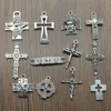 10pcs/lot Charms Cross Antique Silver Color Jesus Cross Pendant Charms Nail Cross Charms For Jewelry Making ► Photo 1/2
