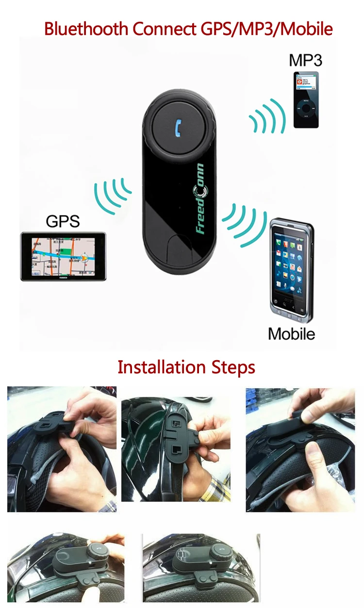 2 шт. FreedConn TCOM-OS Интерком Moto Bluetooth шлем интеркомы мотоциклетное переговорное устройство гарнитура наушники 100 м gps шумоподавление