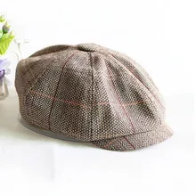 Кепка газетчика в полоску восьмиугольная кепка берет Кепка унисекс Лето, защита от солнца милые шапки