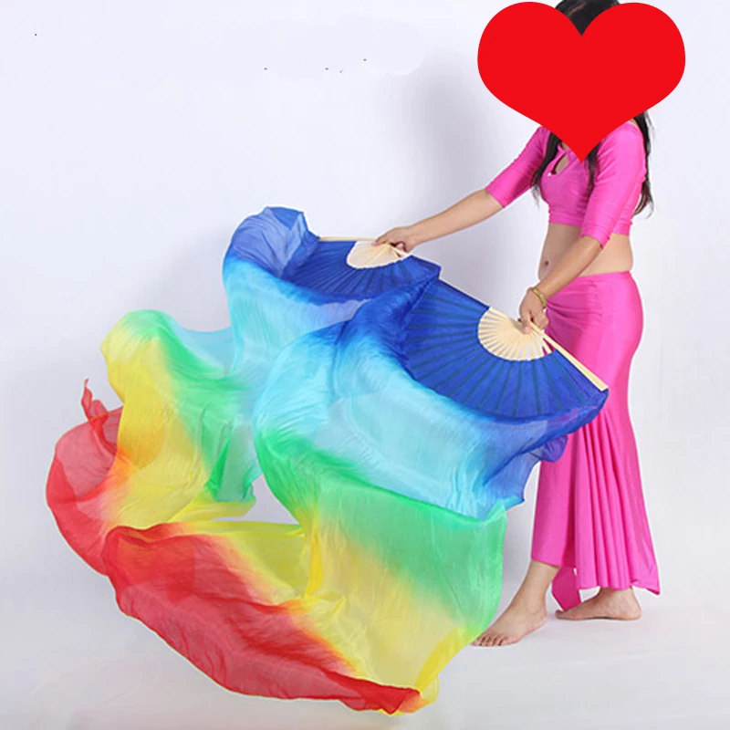 Фата Веер для танца живота из чистого шелка 1 5/1 8/2 М|fan veil|silk fan veilsdance silk veil |
