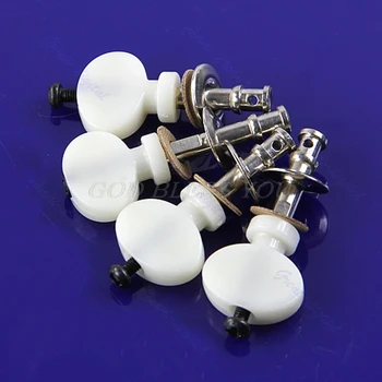 

New White 4Pcs Ukulele Strings Tuning Pegs Pin Machines Tuners Friction Ukelele Guitar Parts
