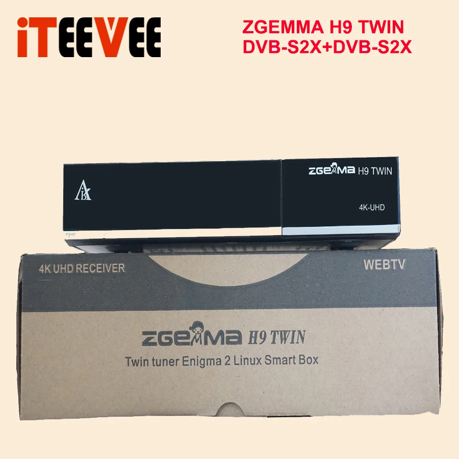 Оригинальный 4K Linux Zgemma H9 TWIN 2x DVB S2X HEVC H.265 WIFI Встроенный 2 * CI + ТВ бокс|Спутниковое ТВ|