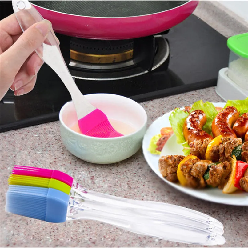 

1PC Random Silicone Bread Basting Brush BBQ Baking Brush Kitchen Cooking Tool barbeque tools patisserie outils accessoires J24#5