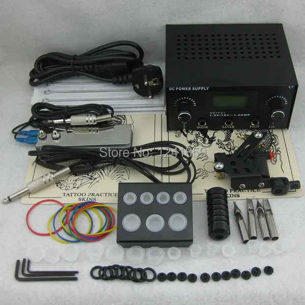 

Complete Tattoo Kit Set Tattoo Machine Gun Power Supply Needle Grip Tip Combo Kit Set Supply TKS111#