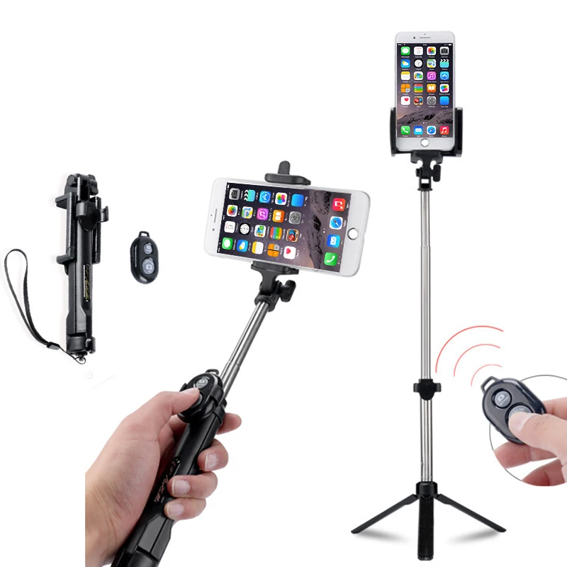 Remote Control Bluetooth Tripod Holder Selfie Stick Wireless With