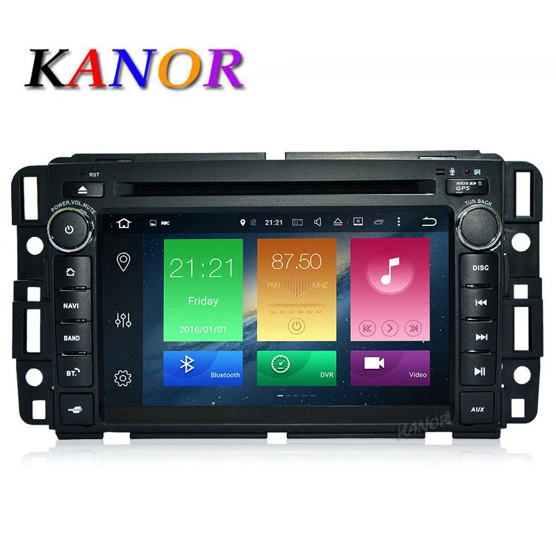 

KANOR Android 8.0 32G Octa Core 4G 2 Din Car DVD Video Player For GMC Yukon Savana Sierra Tahoe Acadia Hammer H2 With Navigator