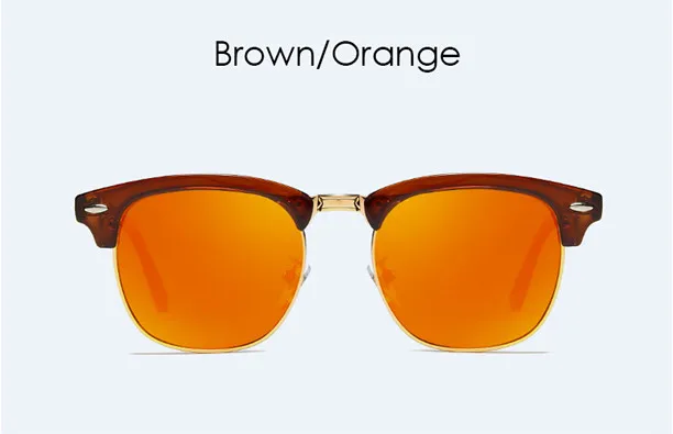 Солнцезащитные очки Для Мужчин Поляризованные Очки Uv400 оттенков для Для женщин Винтаж солнцезащитные очки для вождения, мужские ретро кошачий глаз Леди Высокое качество Полар-флиса - Цвет линз: brown-orange