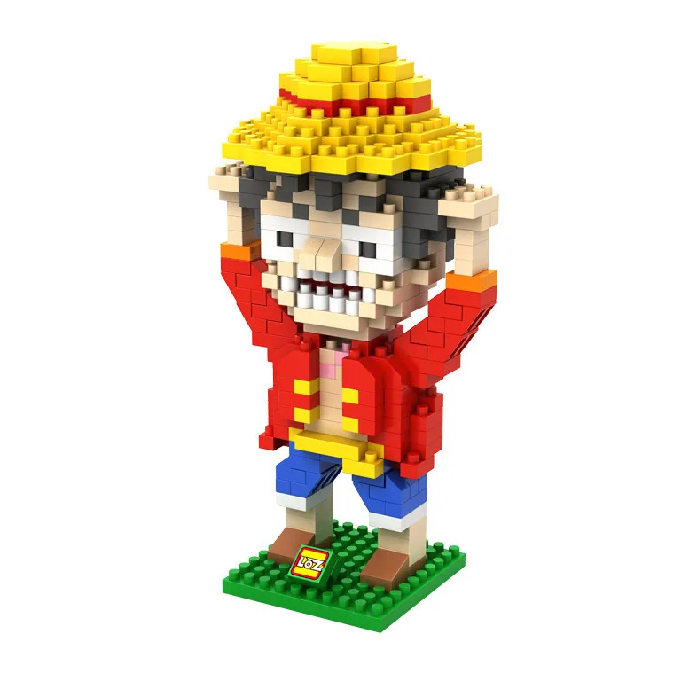 LOZ One Piece Мини блоки Луффи микро тысячи солнечных строительных игрушек Веселые