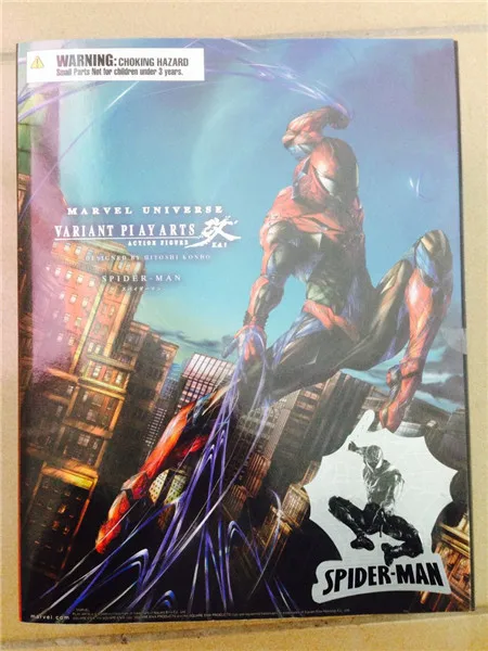 Play Arts Spider Hero Blue Ver Venom PA Secret Wars Питер Паркер 27 см ПВХ экшн фигурка Kai Figure|Игровые