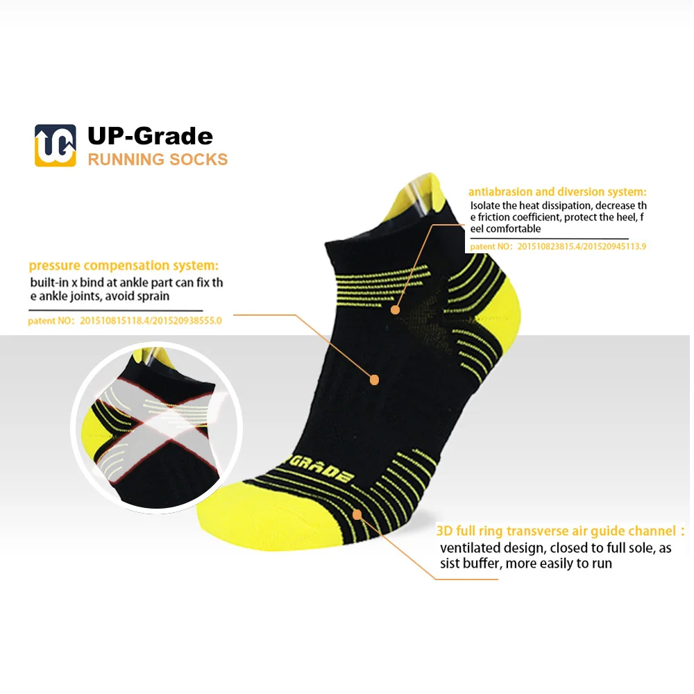 UG Homme EU40-45 En Plein Air Sport Chaussettes de Course Chaussettes de Sport Formation De Compression Chaussettes Cyclisme Basket-Ball calcetines ciclismo