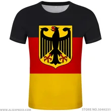 Camiseta de Alemania personalizada diy nombre Número deu camiseta bandera de la nación país alemán ropa de la foto de la Universidad de la República alemana(China)