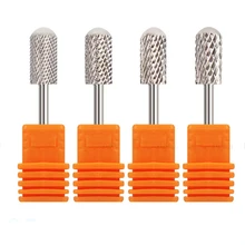 Mayitr 3 Styles Rotary Nail Drill Bit with Smooth Tungsten Steel Round Top Nail Drill Bits 3/32 Shank For Salon Manicure Tool
