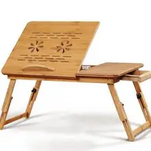 Китай yanguanggu складной стол кровать ленивый стол бамбуковый компьютерный стол складной столик для ноутбука 50 см с ящиком с вентилятором