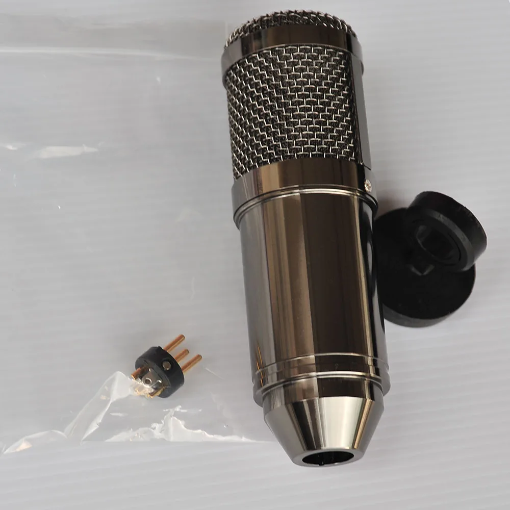 Золотой серый коричневый металлический DIY Корпус Корпуса микрофона чехол для микрофона - Цвет: Кофе