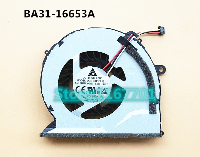 

New Laptop/Notebook CPU cooling Fan for Samsung NP550P5C 550P5C 550P7C NP550P7C BA31-16653A KSB0805HB-BK2T DFS661605FQ0T-FBBP