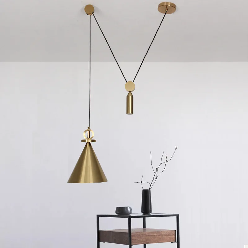 

Nordic Modern Gold LED Pendant Lights bedroom dinning room kitchen hanglampen voor eetkamer E27 LED Lamp Edison Light Bulb