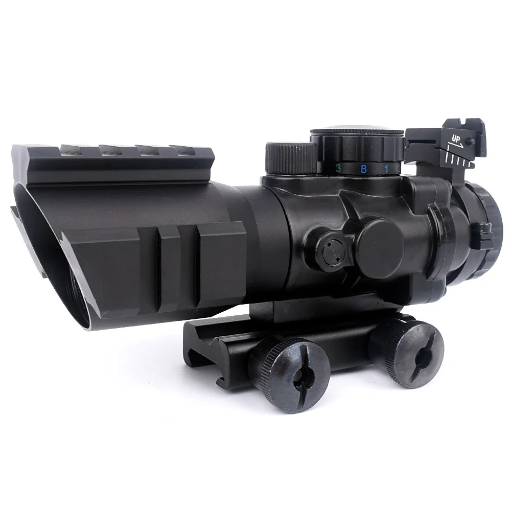 WIPSON 4x32 Acog Riflescope 20 мм ласточкин хвост рефлекс оптика Сфера Тактический прицел для пневматической винтовки снайперская Лупа air Soft