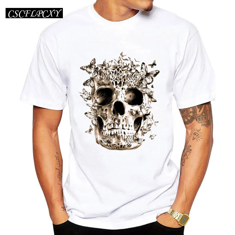 2017-New-Arrivals-Punk-Skull-Love-Design-T-shirt-Hipster-Tops-for-Men (1)