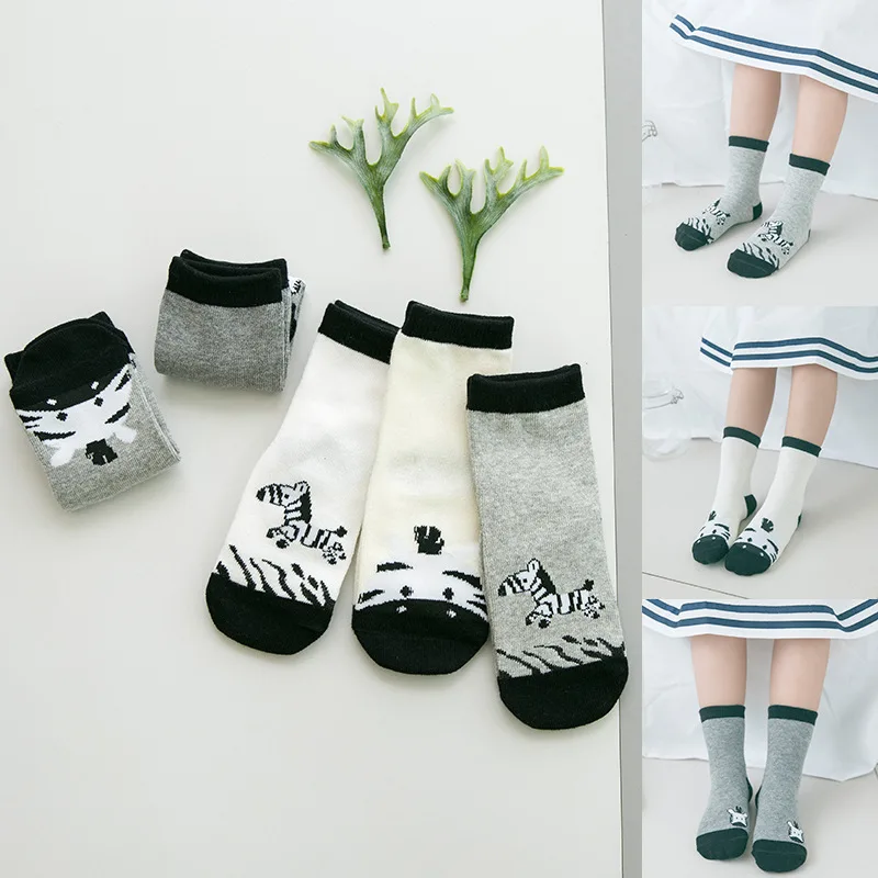5 пар/лот, детские носки г. осенние и зимние хлопковые детские носки с рисунками носки для мальчиков и девочек от 1 до 12 лет милые детские носки