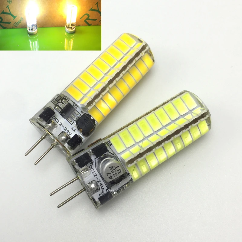 

Highlight G4 LED Lamp 5730 Corn Bulb 6W DC/AC 12V LED G4 Light Dimmable 360 Beam Angle Chandelier Lights Replace Halogen G4 Lamp