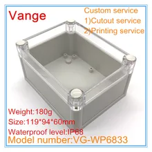 1 шт./лот нормальный IP68 водонепроницаемый корпус из АБС-пластика пластиковые окна проекта для электронных устройств под водой 119*94*60 мм