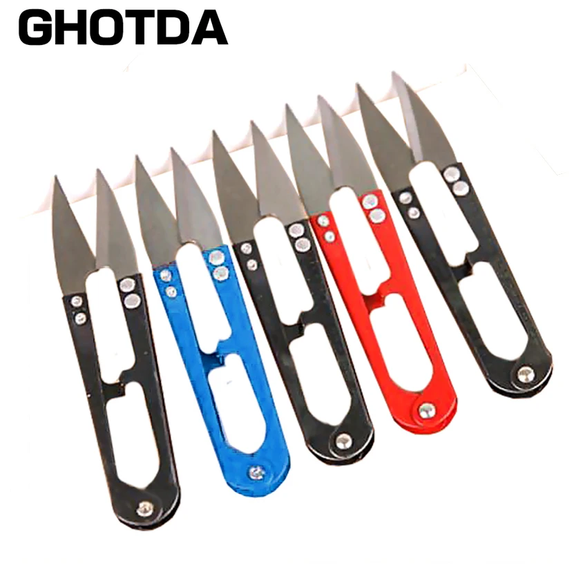 

Mini U-shape Stainless Steel Fish Use Scissors Accessories Folding Fishing Line Cut