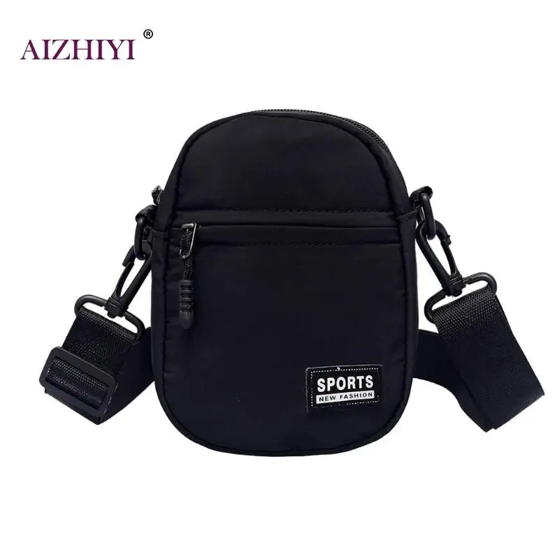 

Unisex Small Messenger Shoulder Bag Women Nylon Sports Casual Messenger Crossbody Phone Bag Mini Money Purse Zipper Shoulder Bag