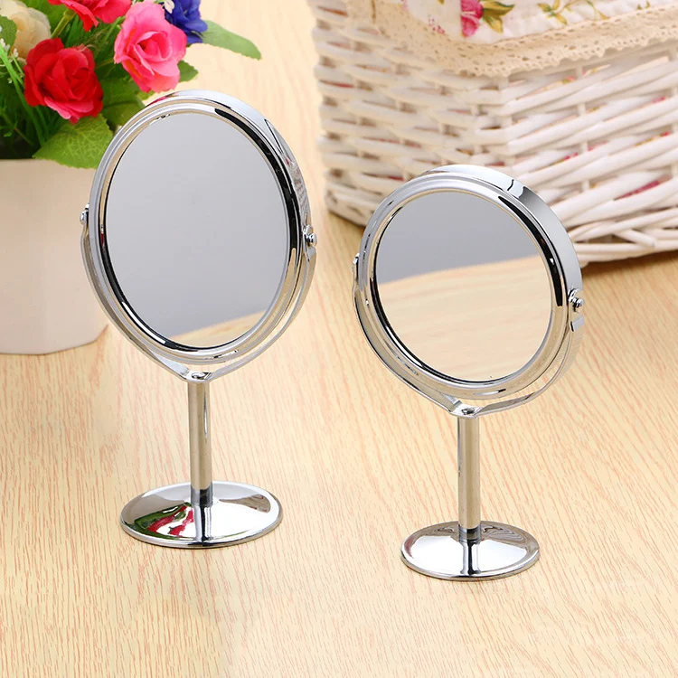 MayCreate Oval Round Double Sided Makeup Mirror Desktop Countertop Base Normal Magnifying Stand Mirror Use For 5