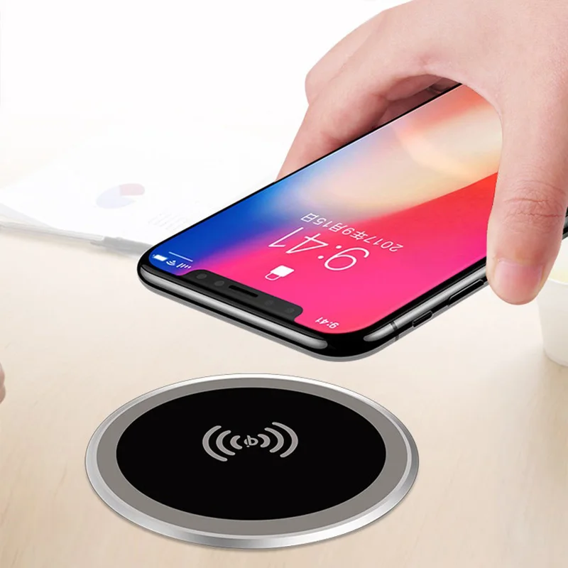 QuTiger Surface Waterproof Embedded Furniture Table Desktop Qi Standard Wireless Charger