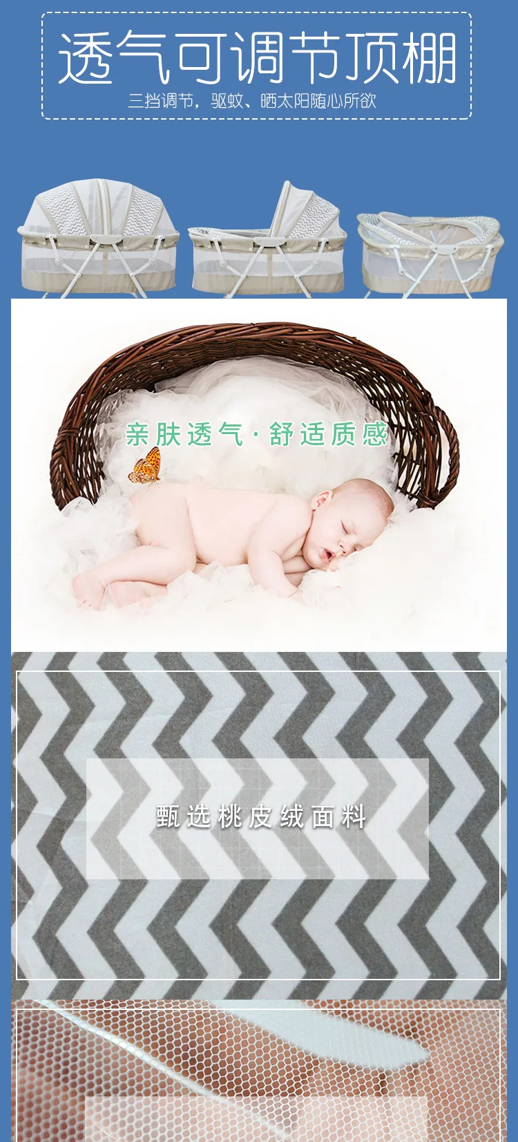 Портативная Складная Колыбель для кроватки, для новорожденных, для кроватки, для сна, корзина два в одном, многофункциональная Колыбель