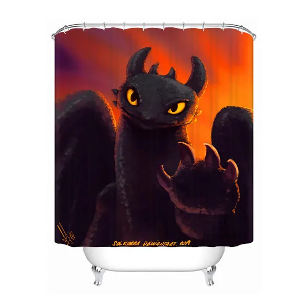 Custom How to Train Your Dragon Bathroom Acceptable Shower Curtain