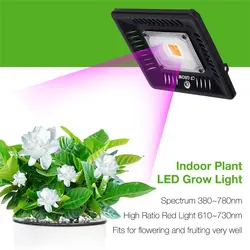 Полный спектр светодиодный Grow Light 200 W Водонепроницаемый IP67 монолитный блок светодиодов прожекторное освещение для растений гидропонная