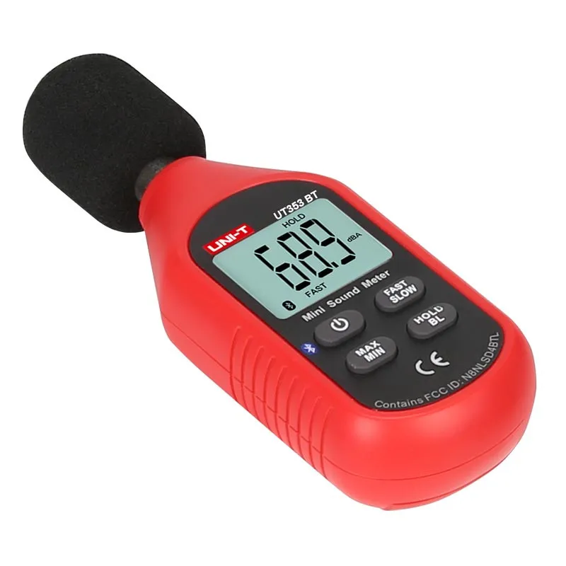 UNI-T UT353BT мини-измеритель звука/связь Bluetooth; промышленный/домашний измеритель звука, ЖК-подсветка, индикация низкого заряда батареи