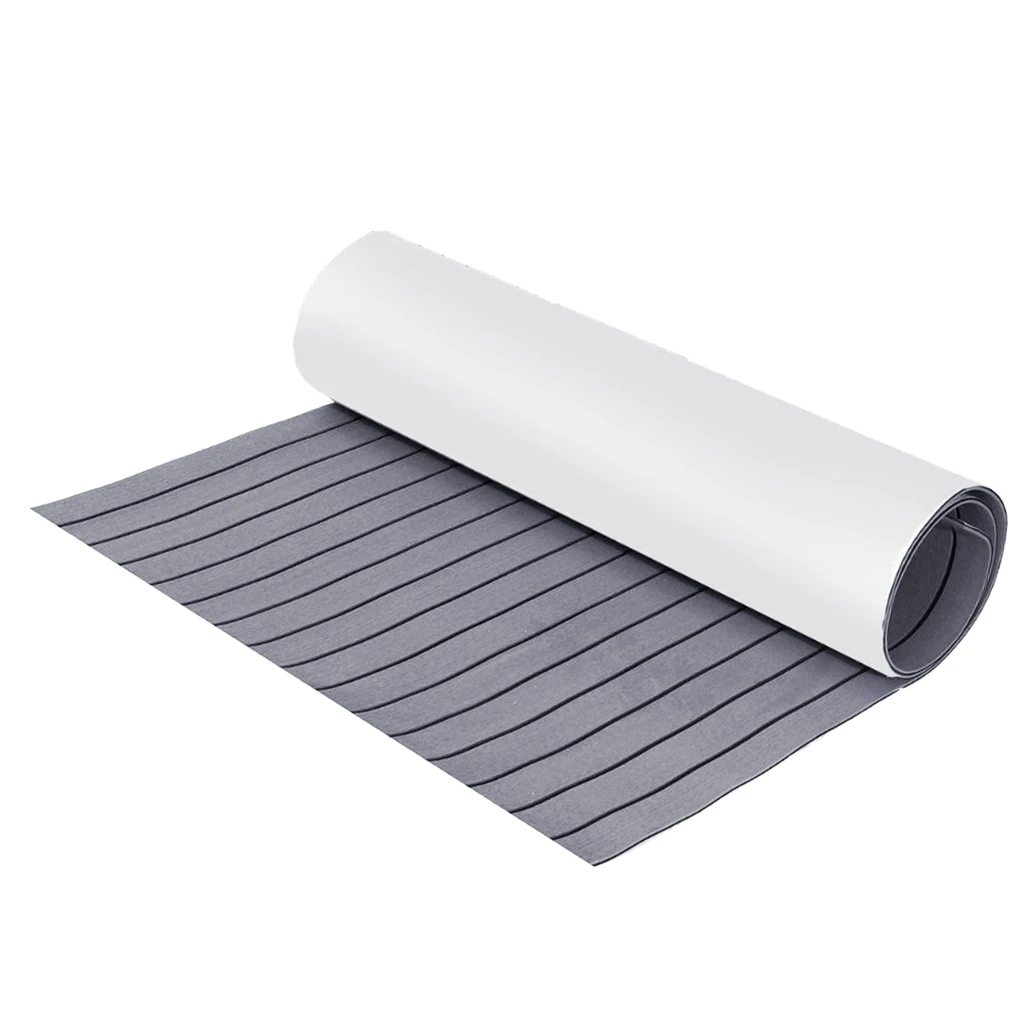 1 Pcs 6mm Thick Self-Adhesive 94x23'' Foam Teak Decking EVA Foam Marine Flooring Boat Decking Sheet Accessories 6 Color Non-skid