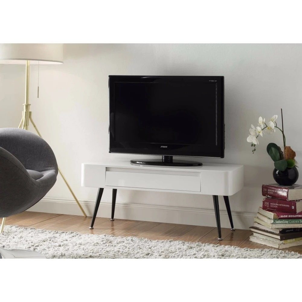 Black & White Console/Desk w/Drawer with Short Legs