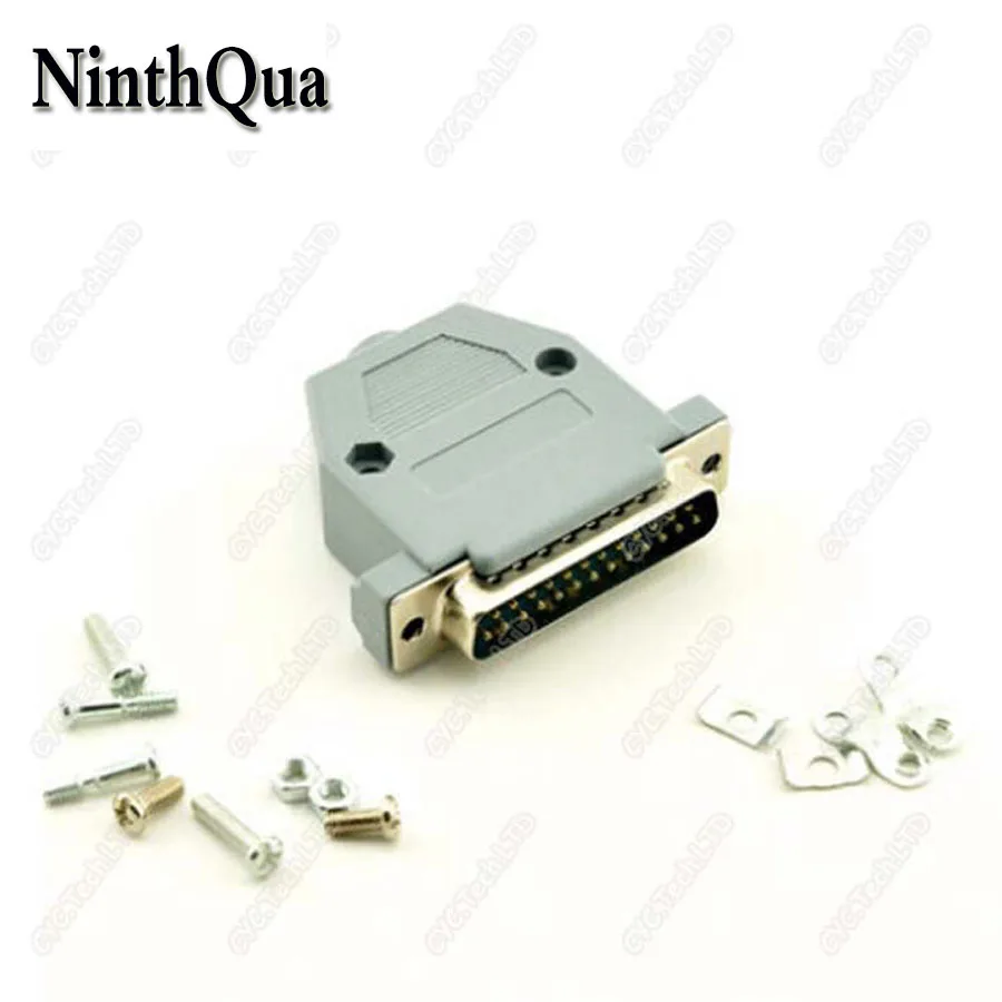 

5set DB25 Male Female Plug with Plastic Cover DB 25P Plugs Jack Adapter Connector 2 Rows Wire Solder Type