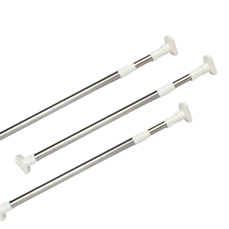 

Stainless Steel Shower Curtain Poles Telescopic Rod no need to punch 0.55-2.0 meters