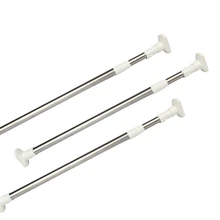 Stainless Steel font b Shower b font font b Curtain b font Poles Telescopic Rod no
