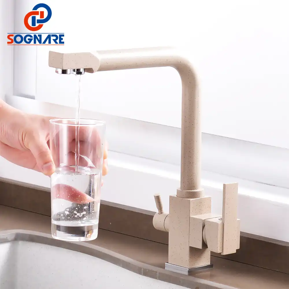 Sognare飲料水フィルター蛇口大理石絵平方浄水器蛇口キッチンシンク水道水タップ真鍮k2 Kitchen Sink Tap Faucet Kitchensink Tap Aliexpress