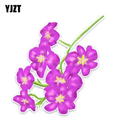 YJZT 12,5*13,6 см блетсками и орхидеи, Цветы Аксессуары для автомобильных наклеек 11A1305