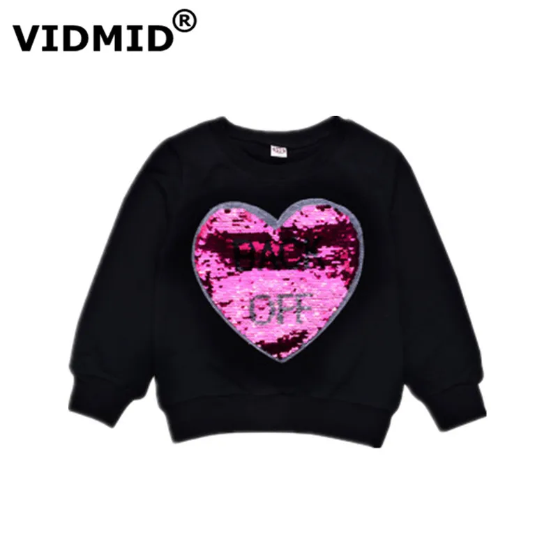 

VIDMID Baby Boys cotton kids girls chlidren's Clothing Kids sweater Children's Sequins Discoloration clothing tops tees 7083