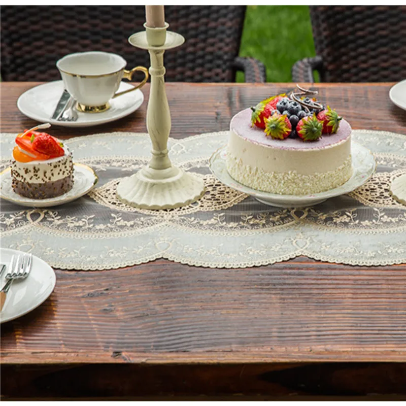 Vintage Velvet Embroidery Table Runner P38-8