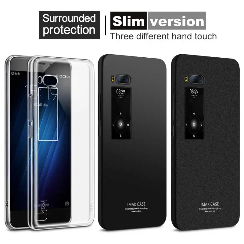 for Meizu Pro 7 Case Original IMAK Transparent Shockproof Soft Silicone matte TPU Back Cover For Pro7 Phone |