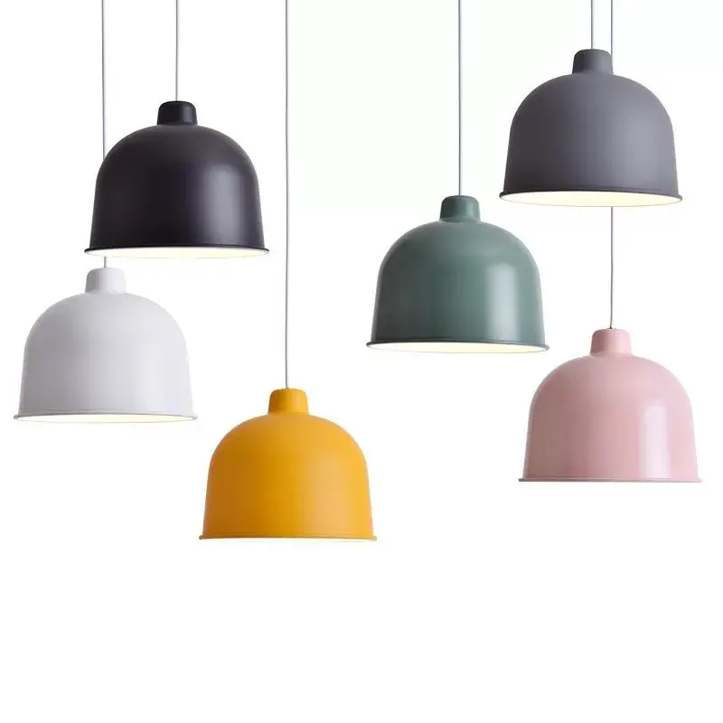 

Free Shipping Simply E27 Bulbs Macaroon Cafe Room Dining Living Room Bedroom Modern Led Ceiling Lamps Led Pendant Lights