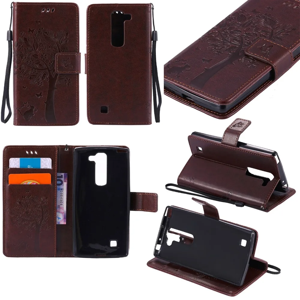 

Wallet Leather Case for LG Magna H502F H500F C90 Luxury 3D Embossed Phone Cover For LG G4 Mini Flip Case with Stand Card Holder