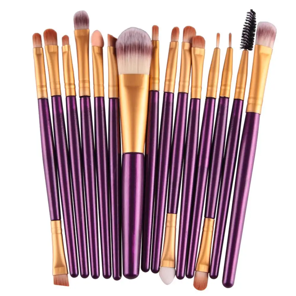 

Girl 2 Girl 15Pcs Makeup Brushes Set Beauty Tool Eyeliner Lip Eyelash Liquid foundation Make Up Brush Cosmetic Hot