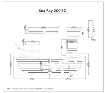 

Sea Ray 200 SD Swim Platform Pad 1/4" 6mm Boat EVA Teak Decking