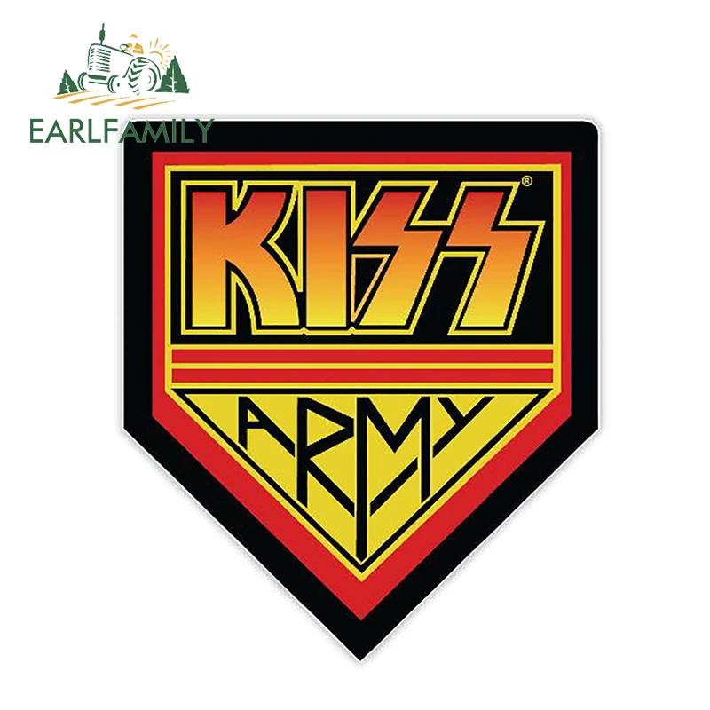 

EARLFAMILY 13cm X 11.4cm Car Stickers KISS ARMY Decal Funny Car Styling Vinyl Graphic for Car Door Window Bumper Laptop Decor